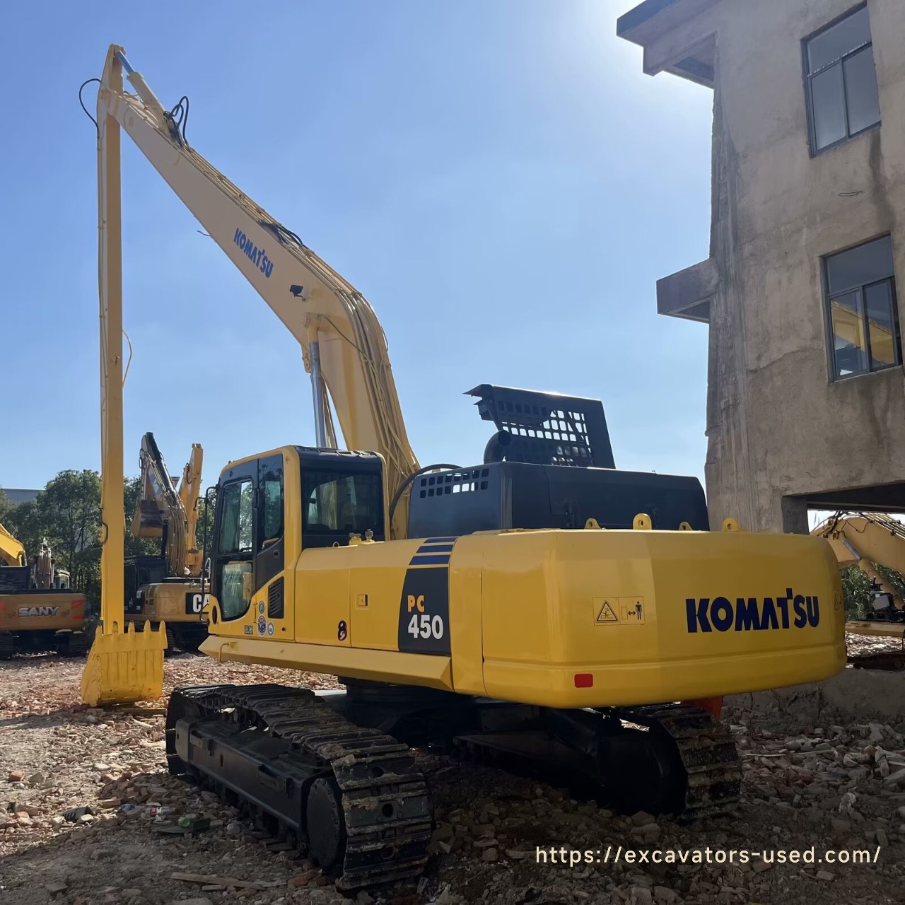 Excavadora de largo alcance Komatsu PC450 usada