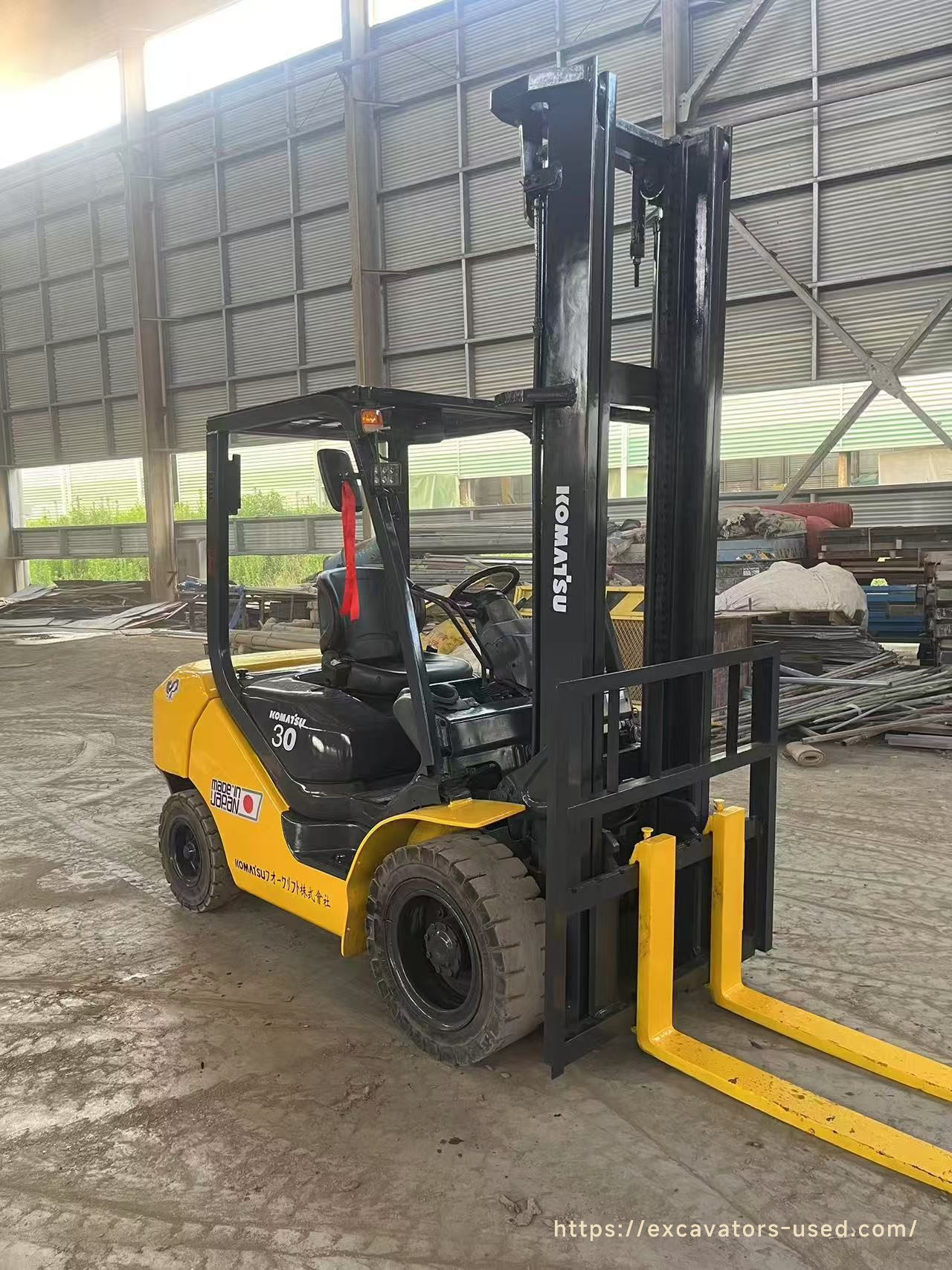 Used Komatsu high mast forklift